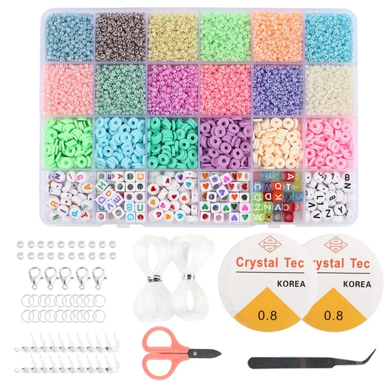 DIY Jewelry Making Beads Kit - Homemade Bracelet Material Loose Bead Accessories