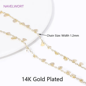 DIY Jewelry Making Large Size 14K Plated Brass Chains