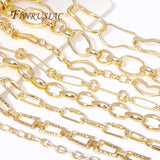 DIY Jewelry Making 14K Plated Brass Metal Thick Wide Big Chains