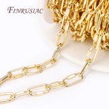 DIY Jewelry Making 14K Plated Brass Metal Thick Wide Big Chains