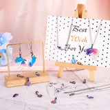 Rainbow Jewelry Making Kit: Pad Bails, Jump Rings, Chain Necklace, Earring Hook