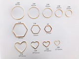 Geometric Triangle Copper Earrings Minimalist Hand Closed Circle Pen