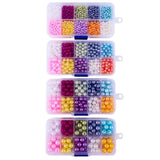 DIY Jewelry Making Kit ABS Pearl Beads Round Loose Spacer Beads
