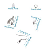 DIY Jewelry Making Kit Stainless Steel Earring Hooks Plastic Ear Nuts