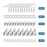 DIY Jewelry Making Kit Stainless Steel Earring Hooks Plastic Ear Nuts