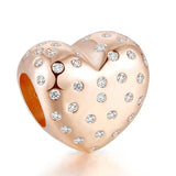 Heart Shape Charms For Silver Bracelets Beads For Jewelry Making