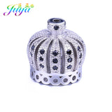 Micro Pave Zircon Metal Crown Bead Caps for Jewelry Making