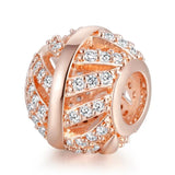 Sparkling Leaves Charms 925 Silver Bracelets Beads For Jewelry Making