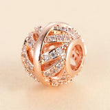 Sparkling Leaves Charms 925 Silver Bracelets Beads For Jewelry Making