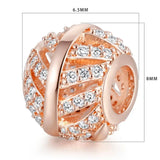 Sparkling Leaves Charms 925 Silver Bracelets Beads For Jewelry Making