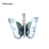 14K Plated Brass Shell Butterfly Charm For Necklace Making