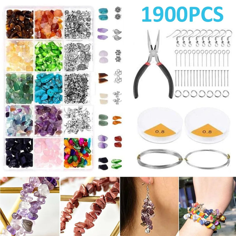 Crystal Chips Stone Beads Jewelry Making Kit