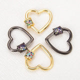 Zircon Charms Brass Accessories for Necklace Bracelet - 4 Pieces