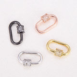 Zircon Charms Brass Accessories for Necklace Bracelet - 4 Pieces