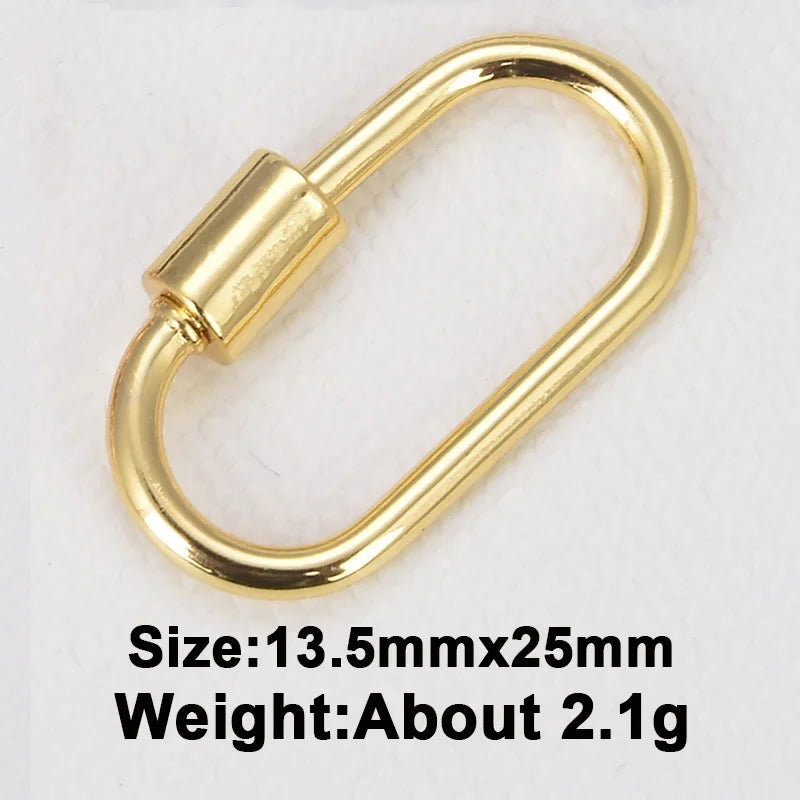 Zircon Charms Brass Accessories for Necklace Bracelet - 4 Pieces