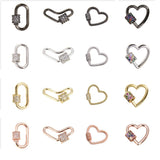 Zircon Charms Brass Accessories for Necklace Bracelet - 4 Pieces