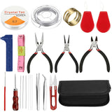 DIY Jewelry Making Tool Kit 22 Pieces Bead Cord Set Craft Repair Tool Bag