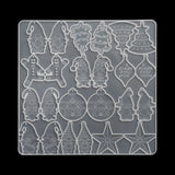Dwarf UV Epoxy Merry Christmas Silicone Mould Keychain Molds Earrings Resin Mold