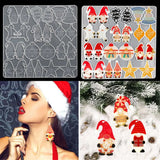 Dwarf UV Epoxy Merry Christmas Silicone Mould Keychain Molds Earrings Resin Mold