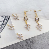 Copper Plated Zircon Hollow Geometric Jewelry Accessories