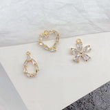 Copper Plated Zircon Hollow Geometric Jewelry Accessories