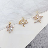 Copper Plated Zircon Hollow Geometric Jewelry Accessories