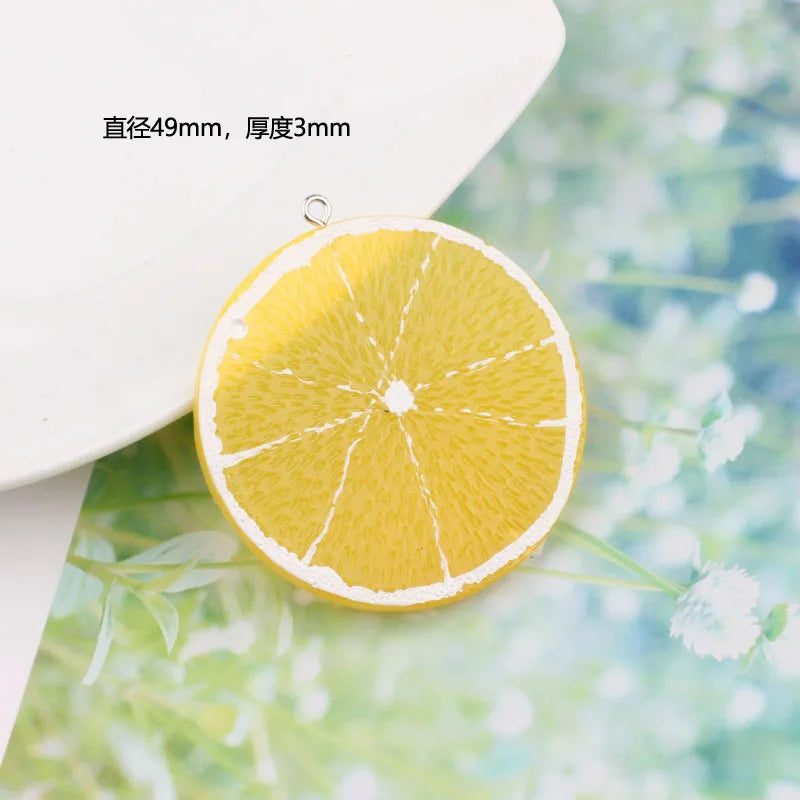 Fruit Orange Lemon Earrings Pendant 10pcs