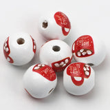 Wooden Beads 15mm Cartoon Animal Plant Toy Cup Car Pattern Beads Jewelry Making