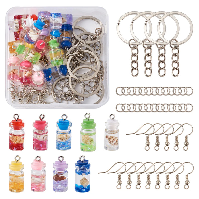 Resin Pendant Jewelry Making Set with Conch Inside - 27pcs