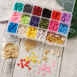 Polymer Clay Heishi Beads Cowrie Shell Acrylic DIY Jewelry Set Kit