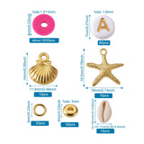 Polymer Clay Heishi Beads Cowrie Shell Acrylic DIY Jewelry Set Kit