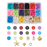 Polymer Clay Heishi Beads Cowrie Shell Acrylic DIY Jewelry Set Kit