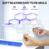 DIY Jewelry Storage Resin Mold Hollow Earrings Hexagonal Pendant Silicone Mold