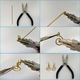 DIY Jewelry Tool Set with Round Nose Pliers and Copper Wire, Mixed F80