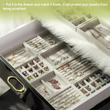 Velvet Jewelry Tray Display Box Portable Ring Bracelet Organizer