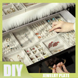 Velvet Jewelry Tray Display Box Portable Ring Bracelet Organizer