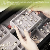 Velvet Jewelry Tray Display Box Portable Ring Bracelet Organizer