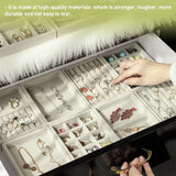 Velvet Jewelry Tray Display Box Portable Ring Bracelet Organizer