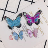 Resin Butterfly Jewelry Necklace Pendants 10pcs