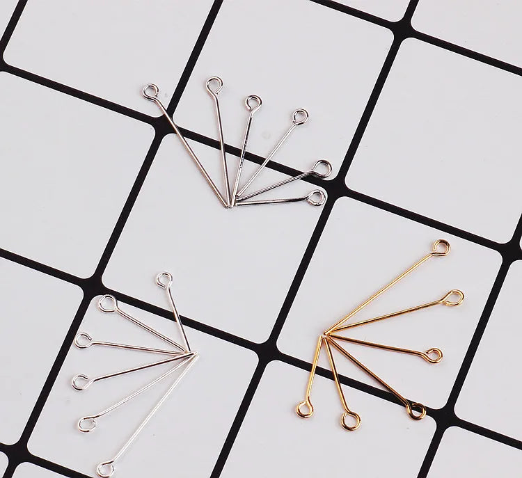 DIY K Nickel Silver Beaded Accessories 9 Word Needle