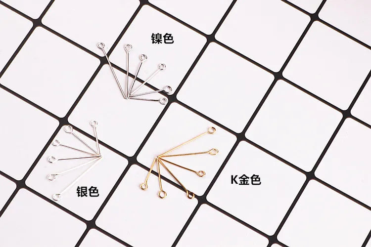 DIY K Nickel Silver Beaded Accessories 9 Word Needle