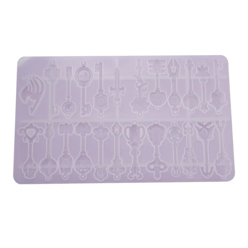 Key Resin Mould Crystal Epoxy Mold for Key Collection Pendant Ornaments