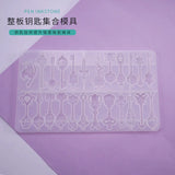 Key Resin Mould Crystal Epoxy Mold for Key Collection Pendant Ornaments