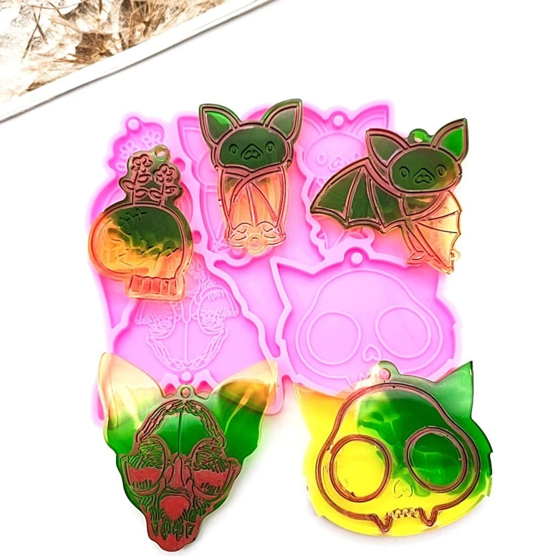 Silicone Mold Crystal Epoxy Resin Casting Mould Keychain Pendants