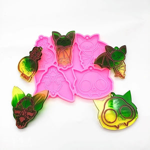 Silicone Mold Crystal Epoxy Resin Casting Mould Keychain Pendants
