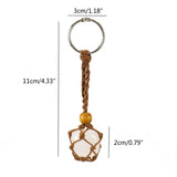 DIY Macrame String Lanyard Keychain Crystal Holder