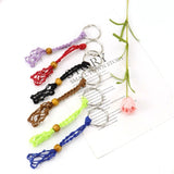 DIY Macrame String Lanyard Keychain Crystal Holder