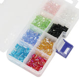 600pcs Austria Crystal Glass Spacer Beads DIY Kit Set Box 3X6mm
