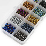 Faceted Flat Round Austria Crystal Glass Spacer Beads DIY Kit Set 1000pcs