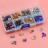 DIY Kit Set Box 4x8mm 400pcs Square Crystal Spacer Beads
